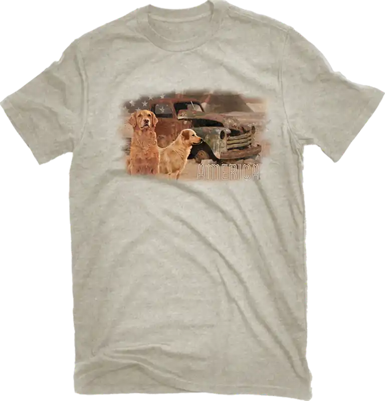Pivotal Partners Men‘s Truck w/ Dog T-Shirt Oatmeal AMPM-16272