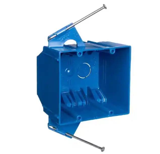Carlon 2-Gang 32 cu. in. Blue Electrical PVC New Work Electrical Switch and Outlet Box (B232ACP)