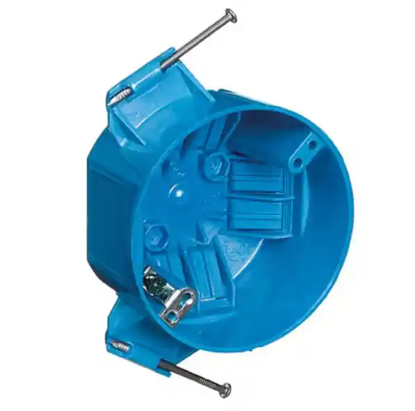 Carlon Polycarbonate Blue 20 cu. in. Round New Work Ceiling Electrical Box (B520P-UPC)