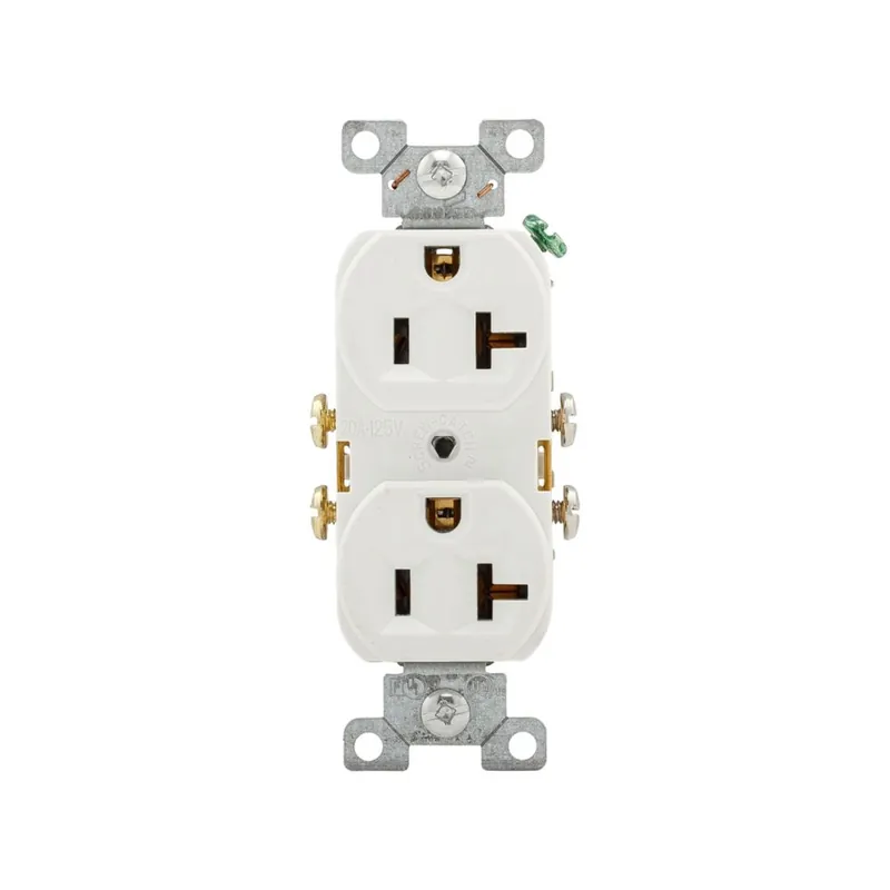 Eaton Commercial Duplex Receptacle 20A 125V - White