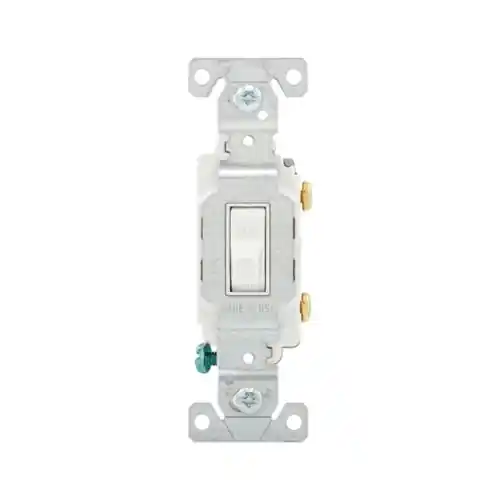 Eaton Commercial Grade Toggle Switch - 20A - 120/277V - White