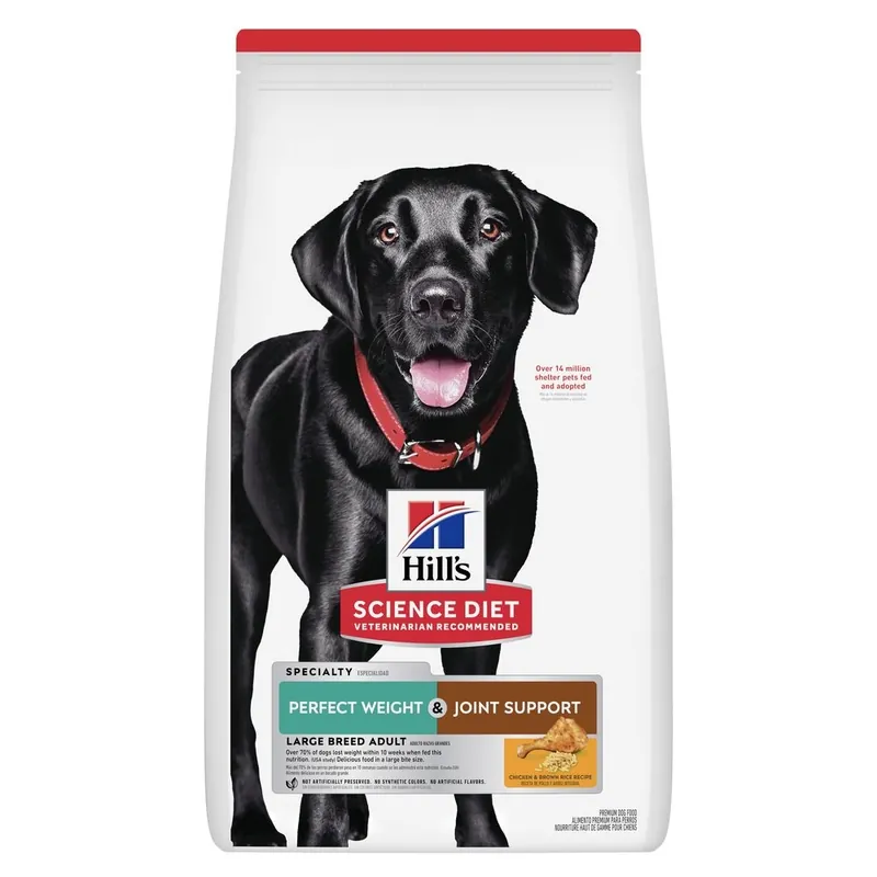 Hill’s Science Diet Adult Perfect Weight & Joint Support Large Breed Dog Food, Chicken Recipe 25lbs