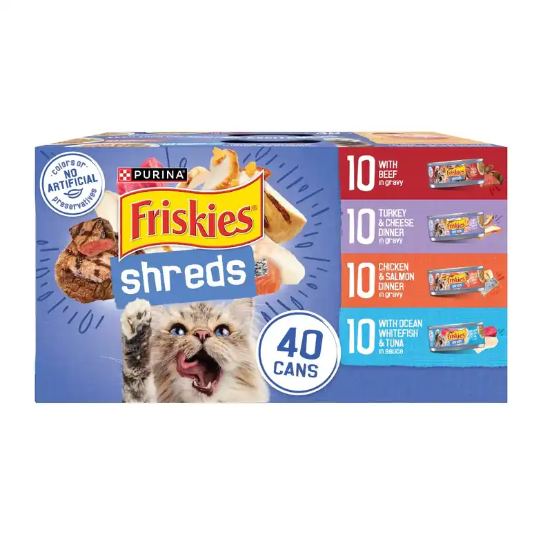 Friskies Shreds Wet Cat Food Variety Pack - 5.5oz/40ct