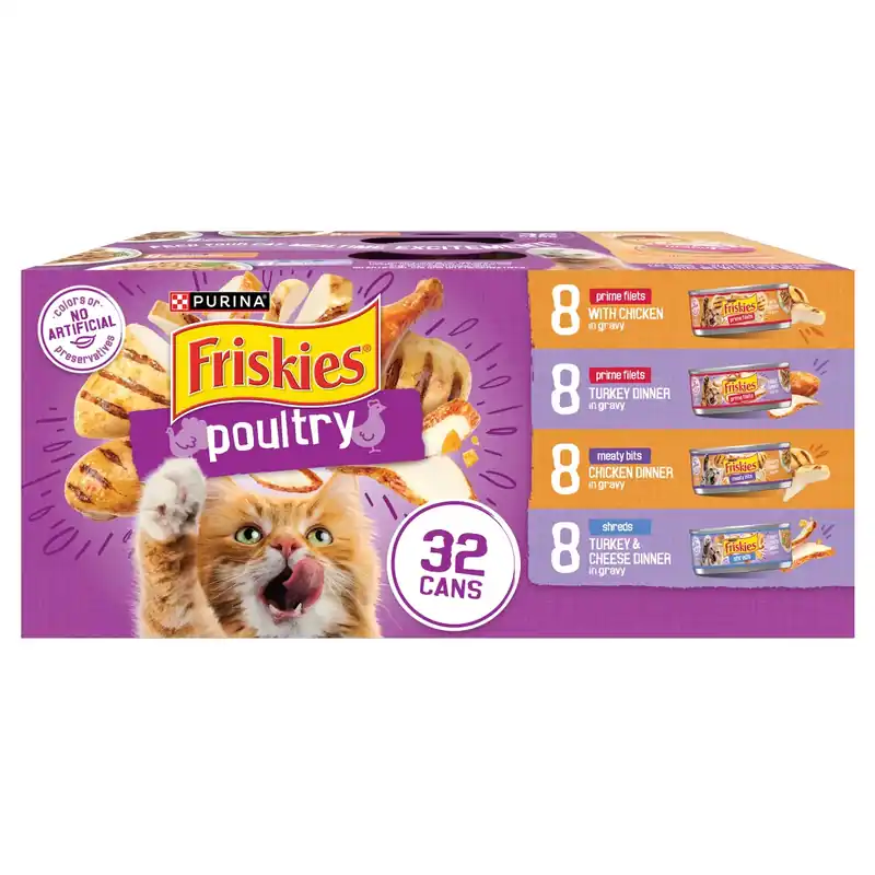 Purina Friskies Poultry Wet Cat Food Variety Pack - 5.5oz/32ct