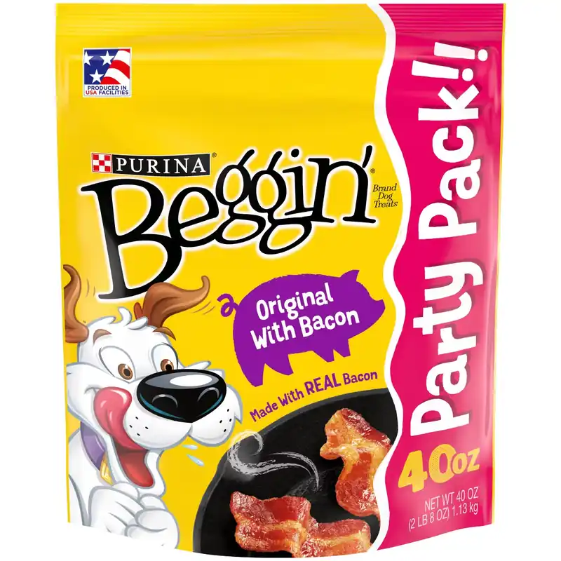 Purina Beggin‘ Strips Original with Bacon and Pork Flavor Chewy Training Dog Treats - 40oz