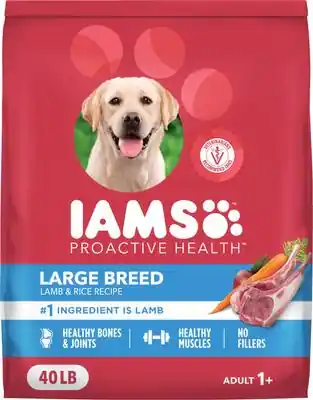 Iams Proactive Health Large Breed Adult Lamb & Rice Recipe Dry Dog Food 40lbs