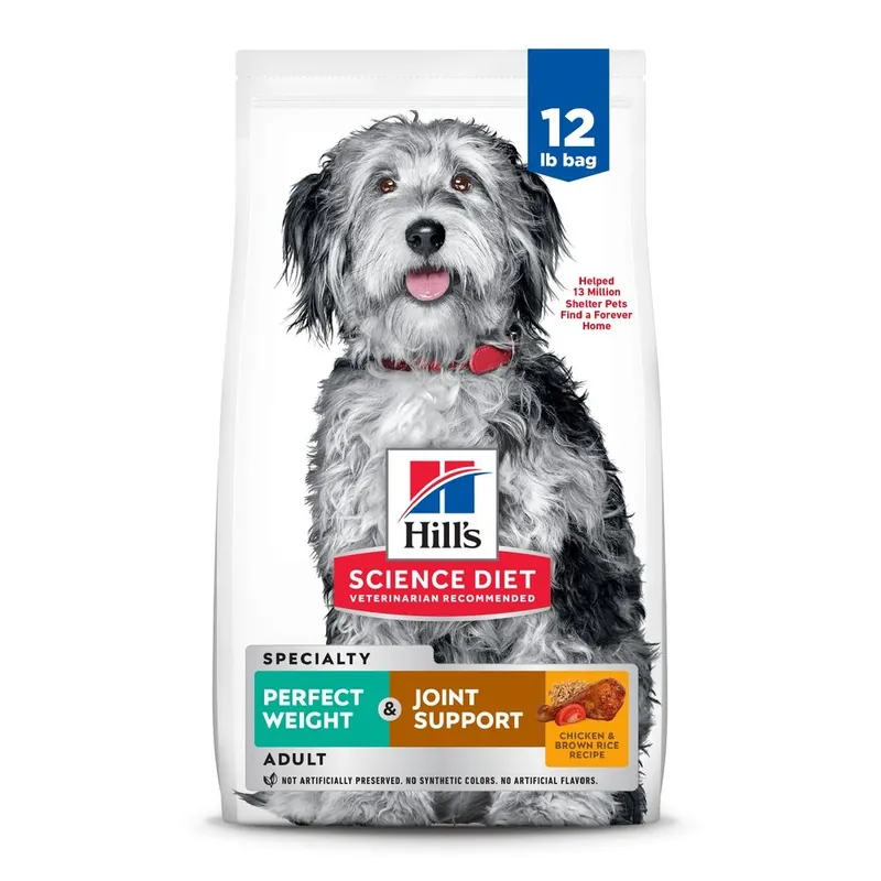 Adult Perfect Weight & Joint Support Dry Dog Food, Chicken Recipe 12lbs
