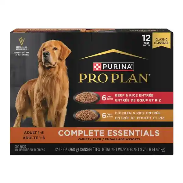 Purina Pro Plan 12-Pack Complete Essentials Classics Variety Dog Food