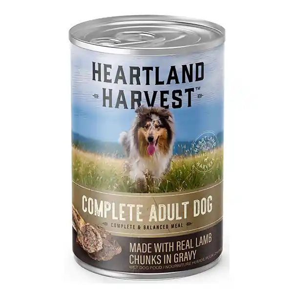 Heartland Harvest Complete Adult Wet Dog Food with Real Lamb Chunks in Gravy - 14.5 oz