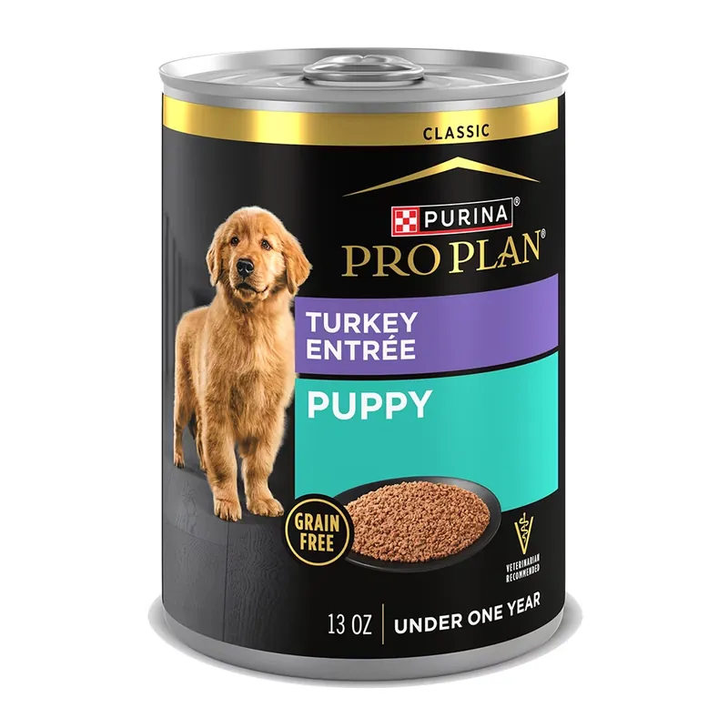 Purina Pro Plan Puppy Grain Free Turkey Entrée Classic Wet Dog Food - 13 oz