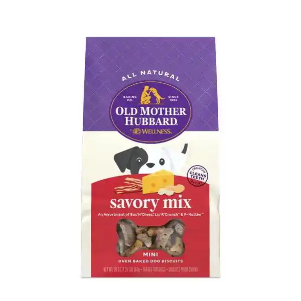 Old Mother Hubbard Classic Savory Mix Natural Mini Oven-Baked Biscuits Dog Treats - 20 oz