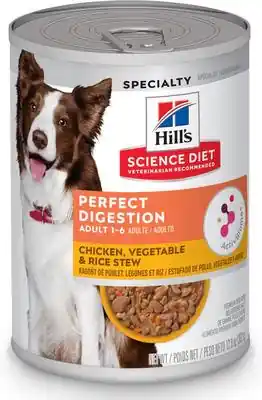 Hill’s Science Diet Adult Perfect Digestion Chicken, Vegetable & Rice Stew Wet Dog Food - 12.8 oz