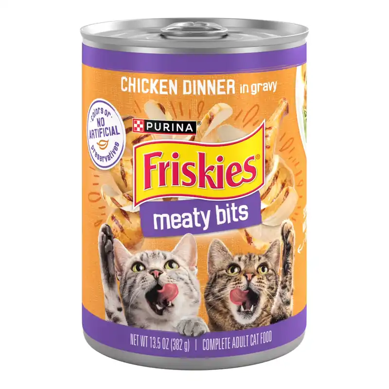 Purina Friskies Meaty Bits Chicken Dinner in Gravy Wet Cat Food - 13.5 oz