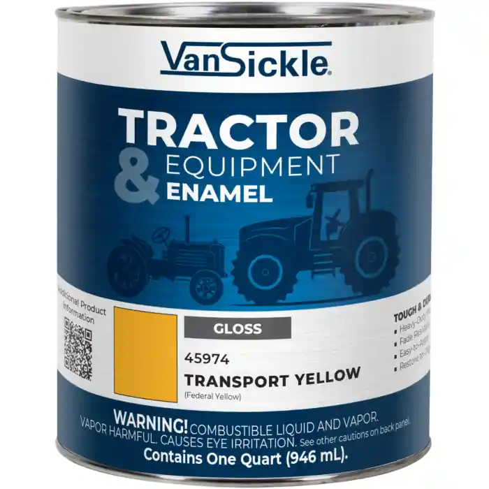 Van Sickle Paint 45974 Tractor & Equipment Enamel Gloss Paint - Transport Yellow (Federal Yellow) - 1 Quart