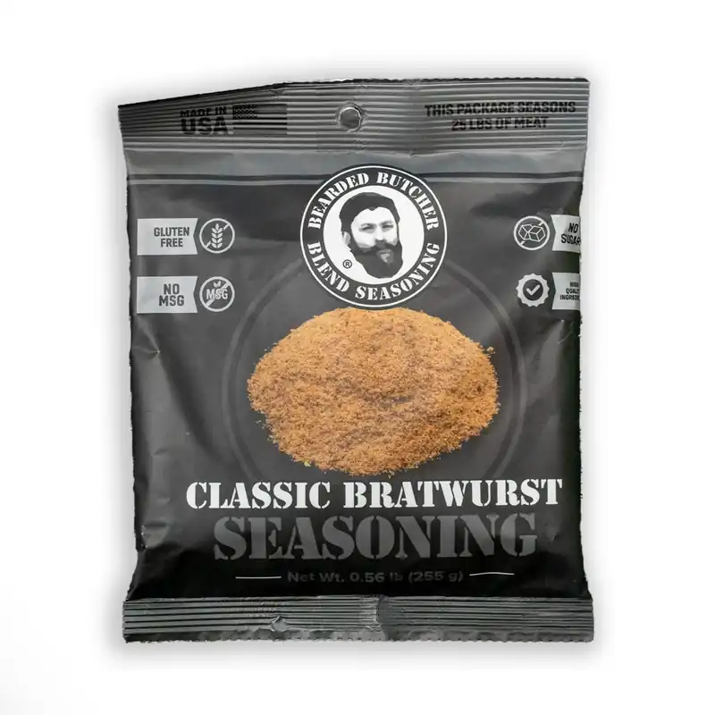 Bearded Butchers Classic Bratwurst Seasoning - 0.56 LB. for 25 LBS. Protein