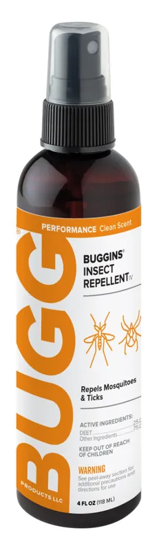 BUGGINS IV Performance - Insect Repellent - Mosquitoes, Gnats, Ticks, and Biting Flies - 4 oz Pump Spray Bottle