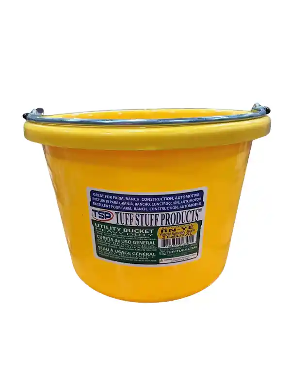 Tuff Stuff Products Utility Bucket Round 8 Quarts - Yellow