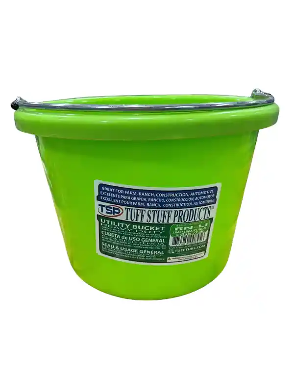 Tuff Stuff Products Utility Bucket Round 8 Quarts - Lime Green
