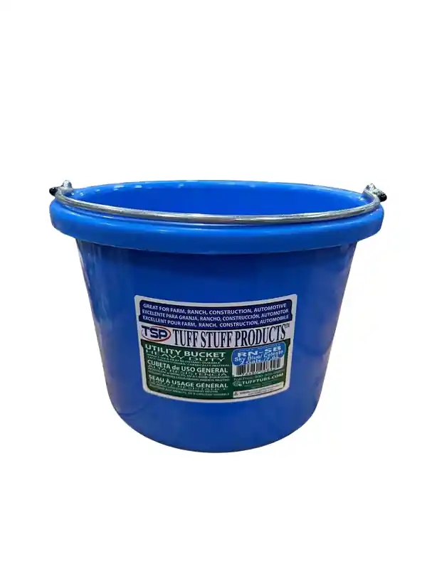 Tuff Stuff Products Utility Bucket Round 8 Quarts - Sky Blue