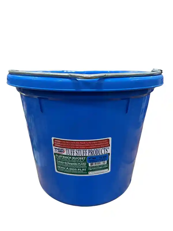 Tuff Stuff Products Multi Purpose Flat Back Bucket 20 Quarts - Sky Blue