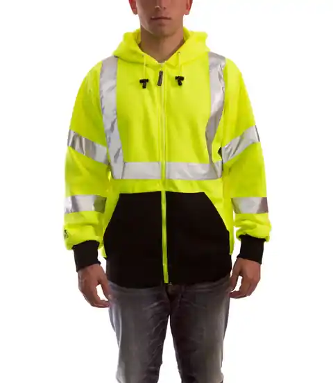 Tingley Job Sight Zip-Up Hoodie S78122 - Fluorescent Yellow-Green