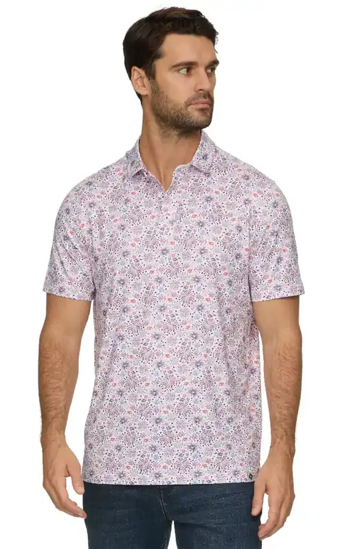 Threadgrit 250th Americana Capsule Collection Men‘s Lincoln Short Sleeve Polo - White Combo