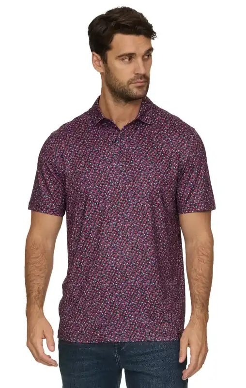 Threadgrit 250th Americana Capsule Collection Men‘s Kennedy Short Sleeve Polo - Navy Combo