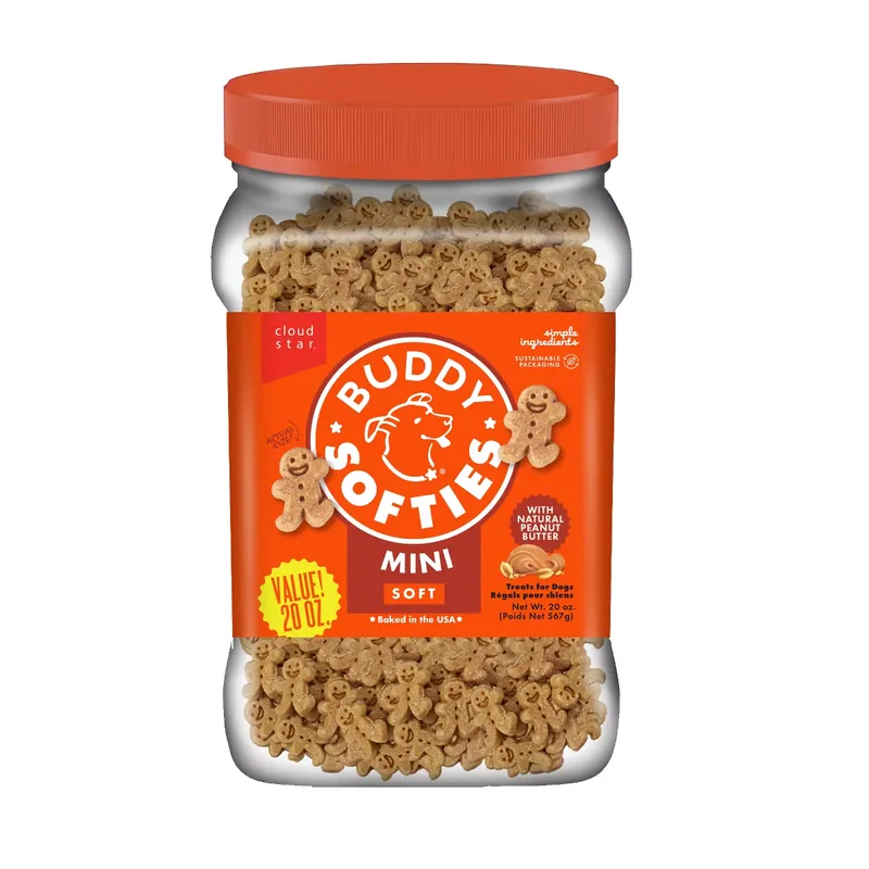 Buddy Biscuits Peanut Butter Softies Soft Chewy Dog Treats - 20oz