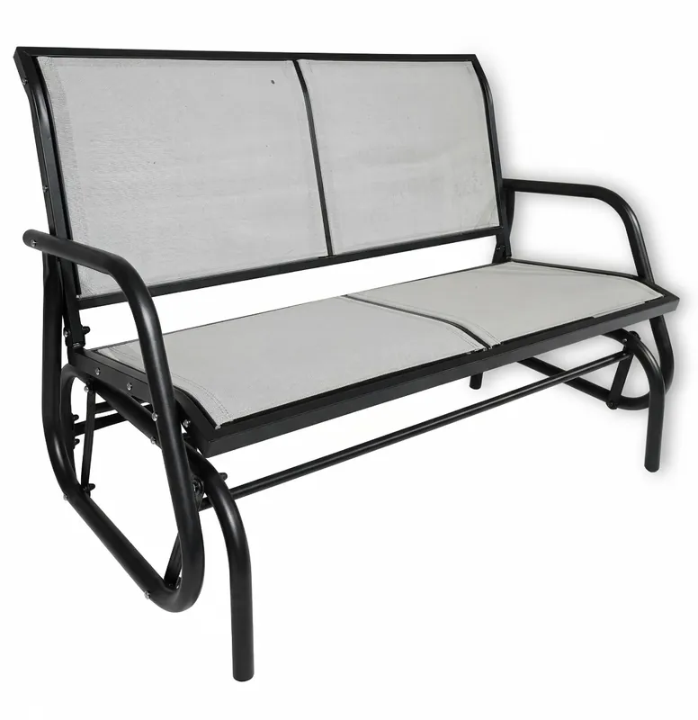 Livingscape 2-Seat Outdoor Gliding Bench - Beige