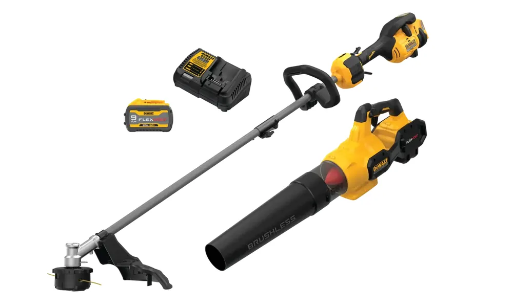 DeWalt 60V MAX* 17-In. Brushless Cordless Attachment Capable String Trimmer And Handheld Axial Blower Combo Kit (DCKO266X1)