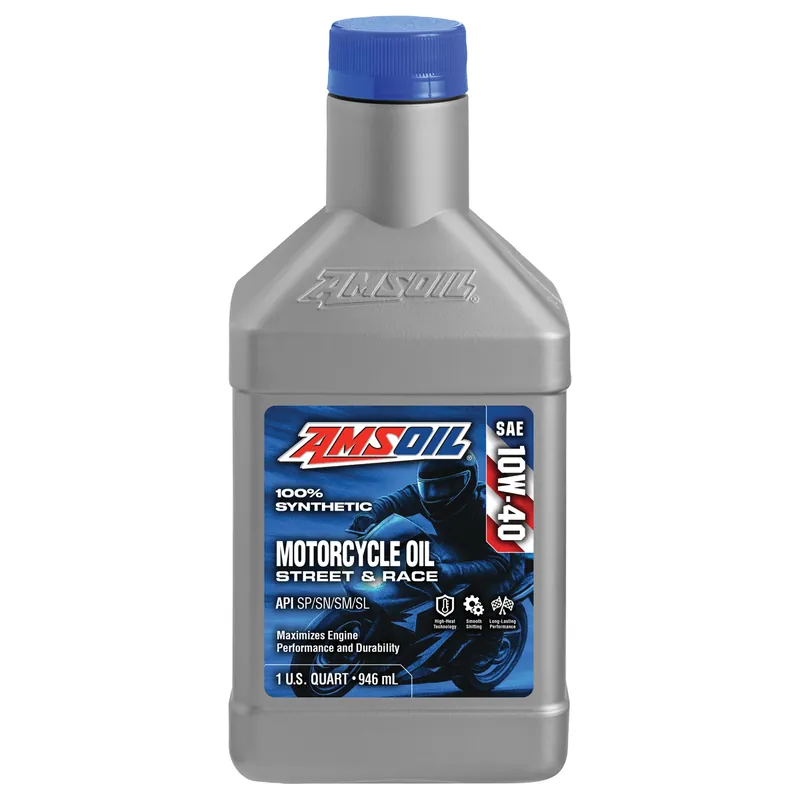 AMSOIL 10W-40 100% Synthetic Motorcycle Oil - 1 Quart