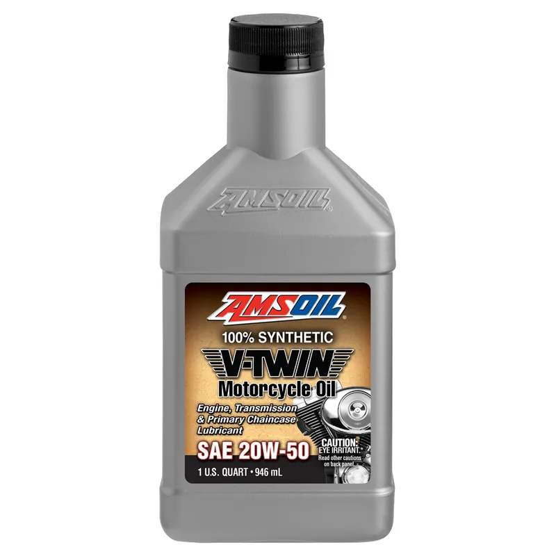 AMSOIL 20W-50 100% Synthetic V-Twin Motorcycle Oil - 1 Quart