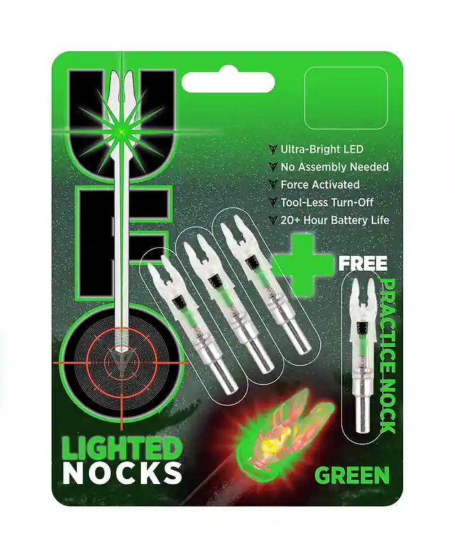 .30-06 Outdoors UFO Lighted Nocks 3+1 Bonus Pack - Green