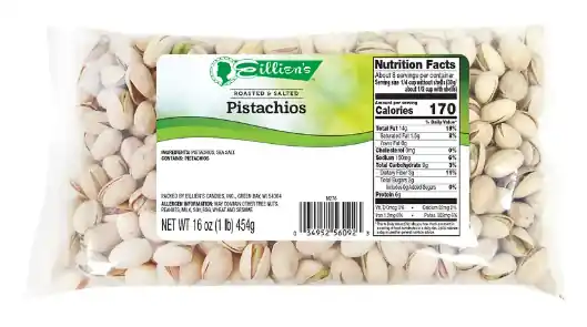 Eillien‘s Salted Natural Pistachio Nuts - 16 oz