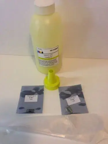 200g Yellow Toner Refill Kit + 2 Chips For Dell Printers