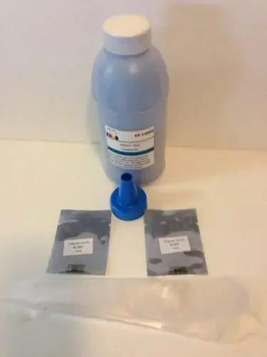 200g Cyan Toner Refill Kit + 2 Chips For Dell Printers