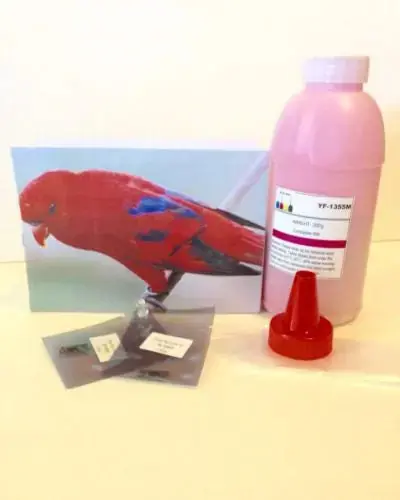 200g Magenta Toner Refill Kit + 2 Chips For Dell Printers