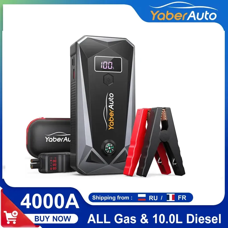 4000A 26800mAh Car Battery Power Bank Auto Battery Booster w/Storage Box