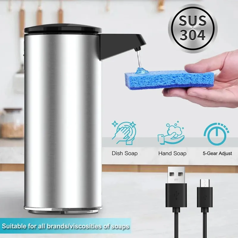 Automatic Soap Dispenser Stainless Steel Non-contact Dispenser for Kitchen