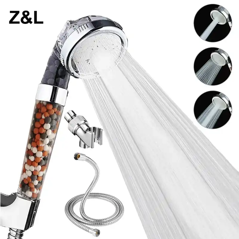 Bathroom Pressurized Anion Mineral Balls 3 Modes Adjustable High Pressure