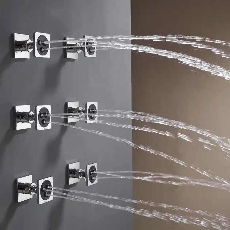 Shower Head Chrome Gold Brass Water Saving Massage Jet Sprayer