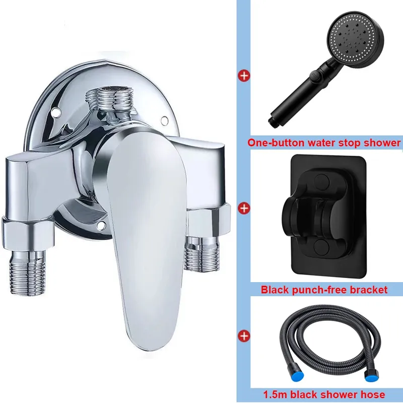 G1/2" Bathtub Shower Faucet Hot and Cold Water Mixing Valve Bathroom Set