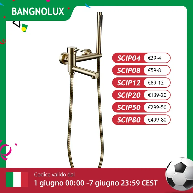 Gold Black Brass Hot and cold Bathroom Bathtub Faucet Tub Shower Set