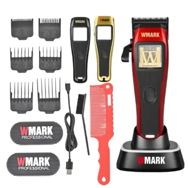 Men‘s Hair Clipper 10000 RPM Magnetic Caliper 3-color Replaceable with Charging Base Hair Trimmer