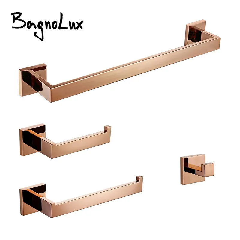 Toilet Paper Holder Towel Rod Clothes Hook Bathroom Hardware Accessories Set 4-Piece