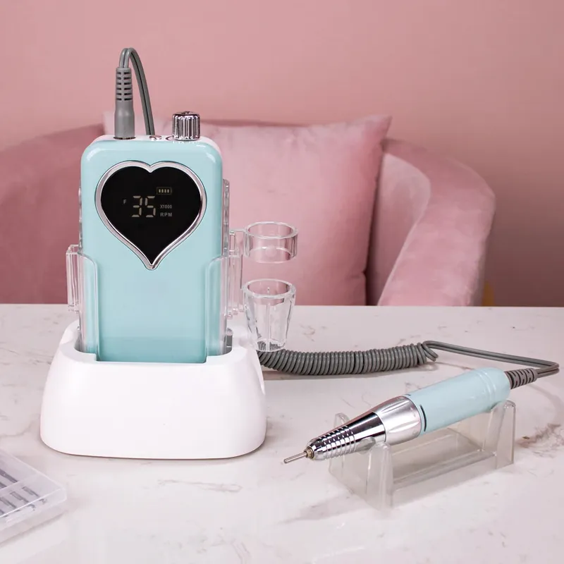 Mermaid Cordless Electric Nail Drill Machine 35000rpm Drill Set