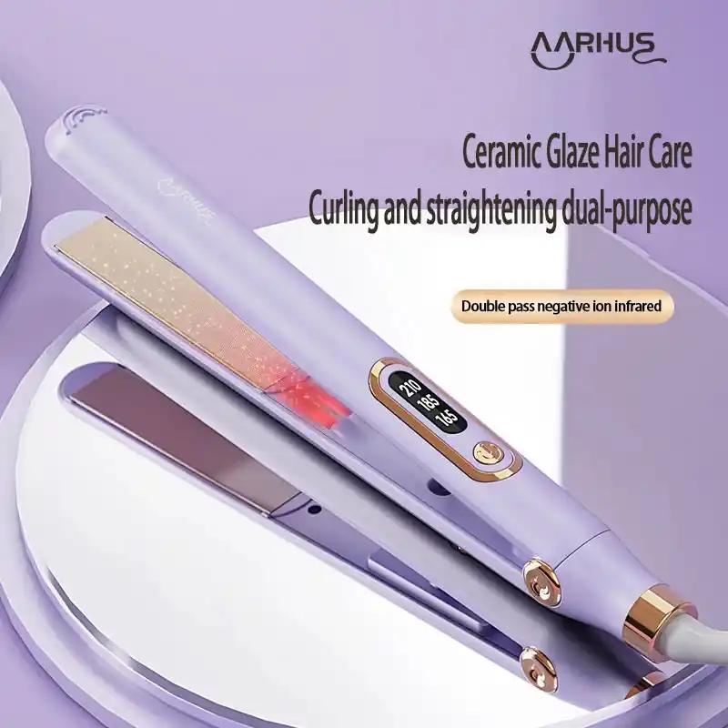 Safe Anti Perm Curler Hair Straightener 2-In-1 Negative