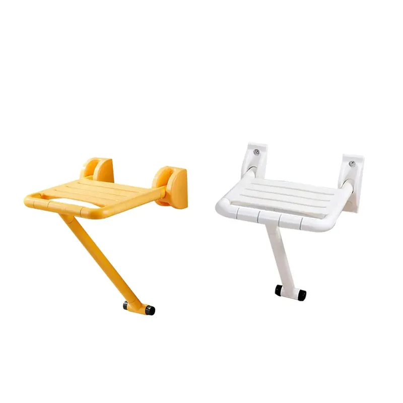 Folding Shower Seat Wall Mounted Anti Skid Space Saving Stability