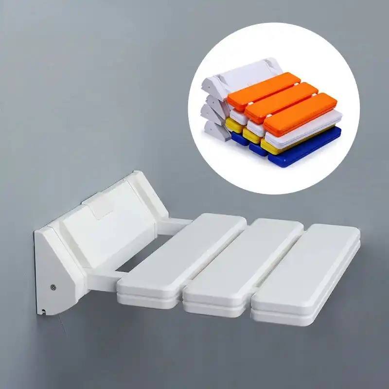 Folding Shower Seat Wall Mounted Foldable Shower Bench for Elderly Space