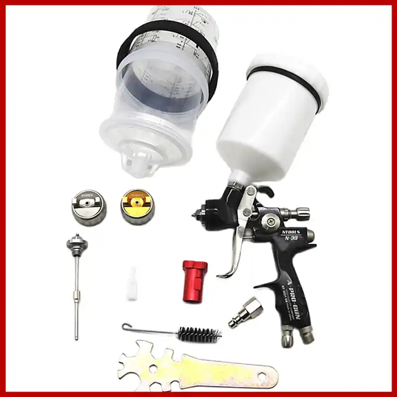 Spray Gun With 1.3 And 1.7mm Car Paint Gun With 600CC Mix Tank And Adpater